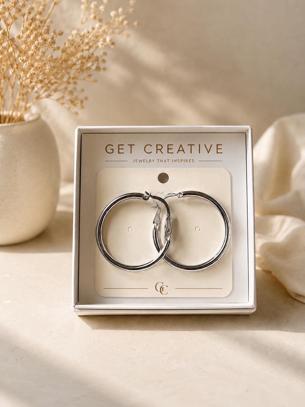 Silver Hoop Earrings